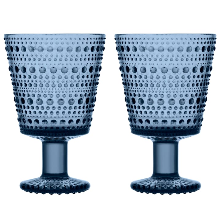 Kastehelmi viskilasi jalallinen 26 cl 2 kpl - Sade (sininen) - Iittala