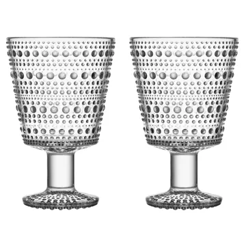 Kastehelmi viskilasi jalallinen 26 cl 2 kpl - selvä - Iittala