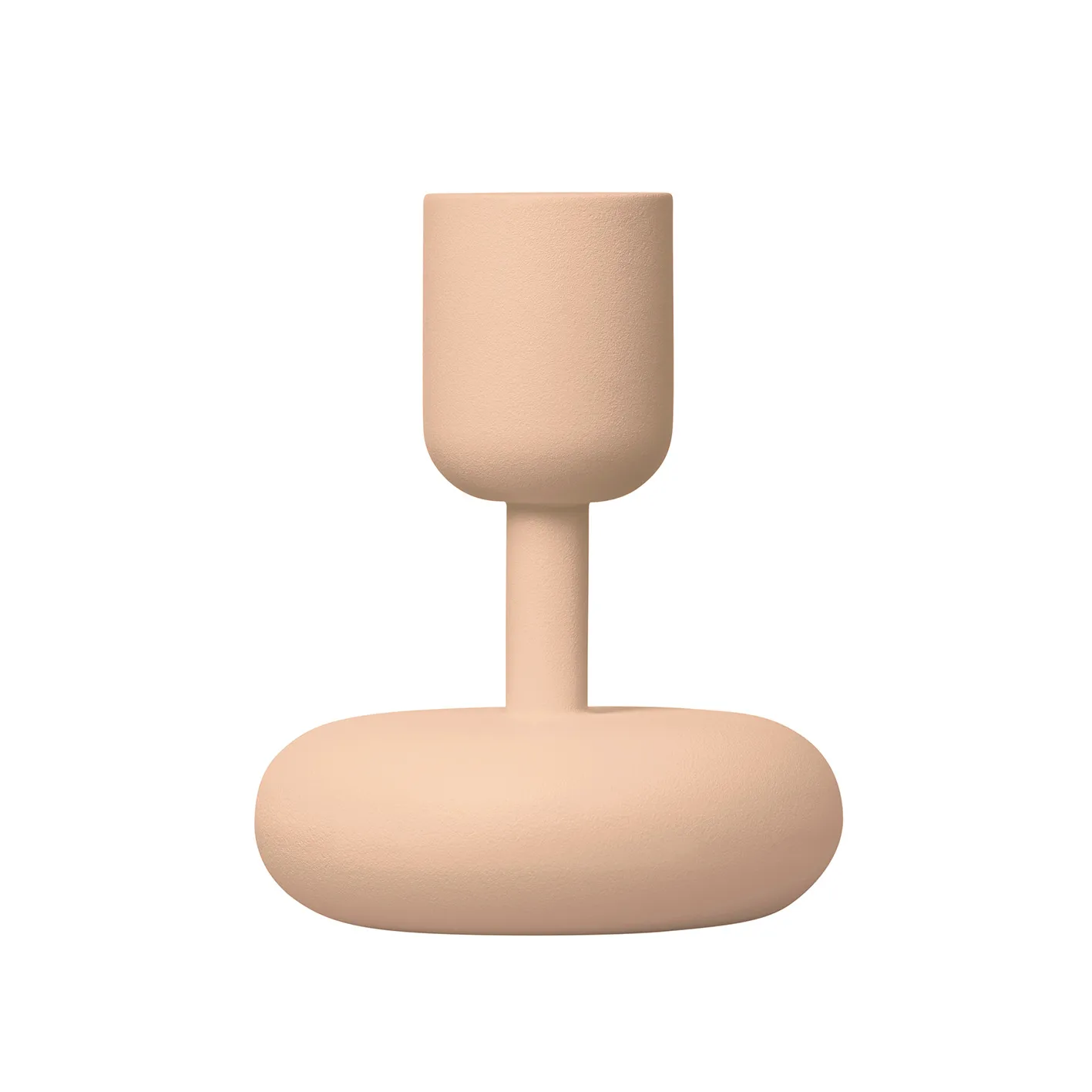 Nappula kynttilänjalka, puuteri, Pieni 107 mm Iittala