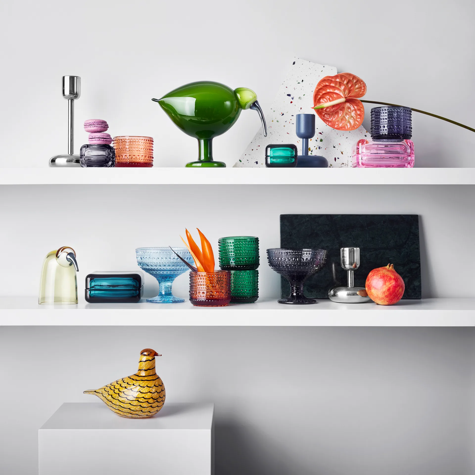 Nappula kynttilänjalka teräs, iso 183 mm Iittala