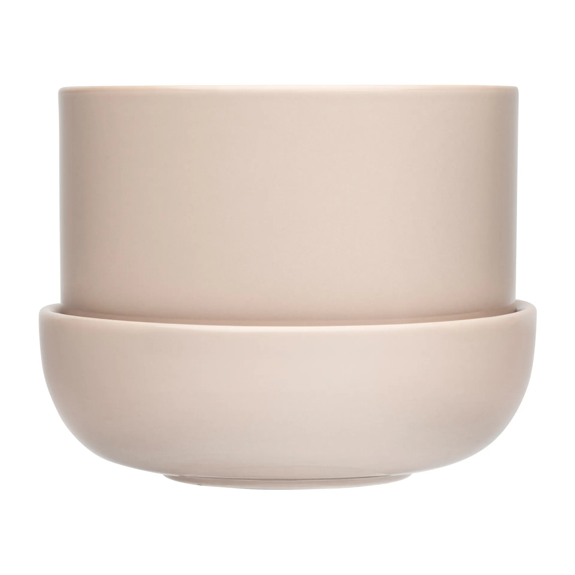 Nappula ruukku aluslautasella Ø17 cm k13 cm, Beige Iittala
