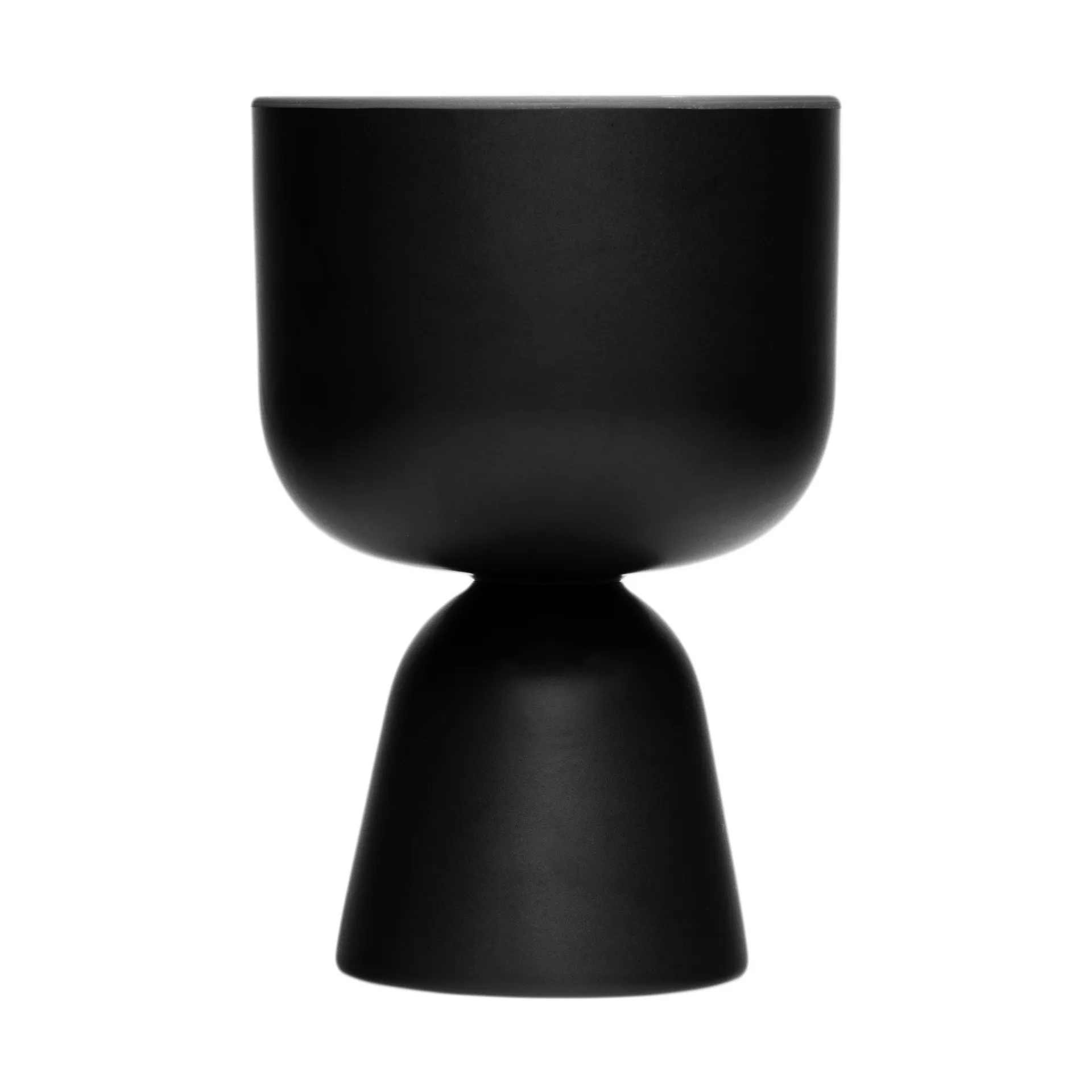 Nappula ruukku, Matta musta, 19×12,5 cm Iittala