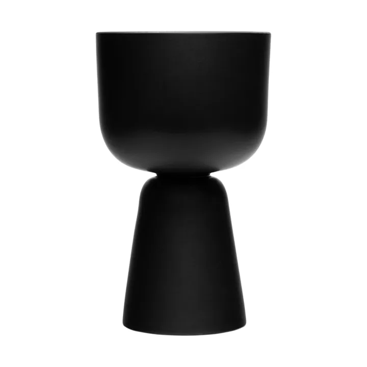 Nappula ruukku - Matta musta, 23×19 cm - Iittala