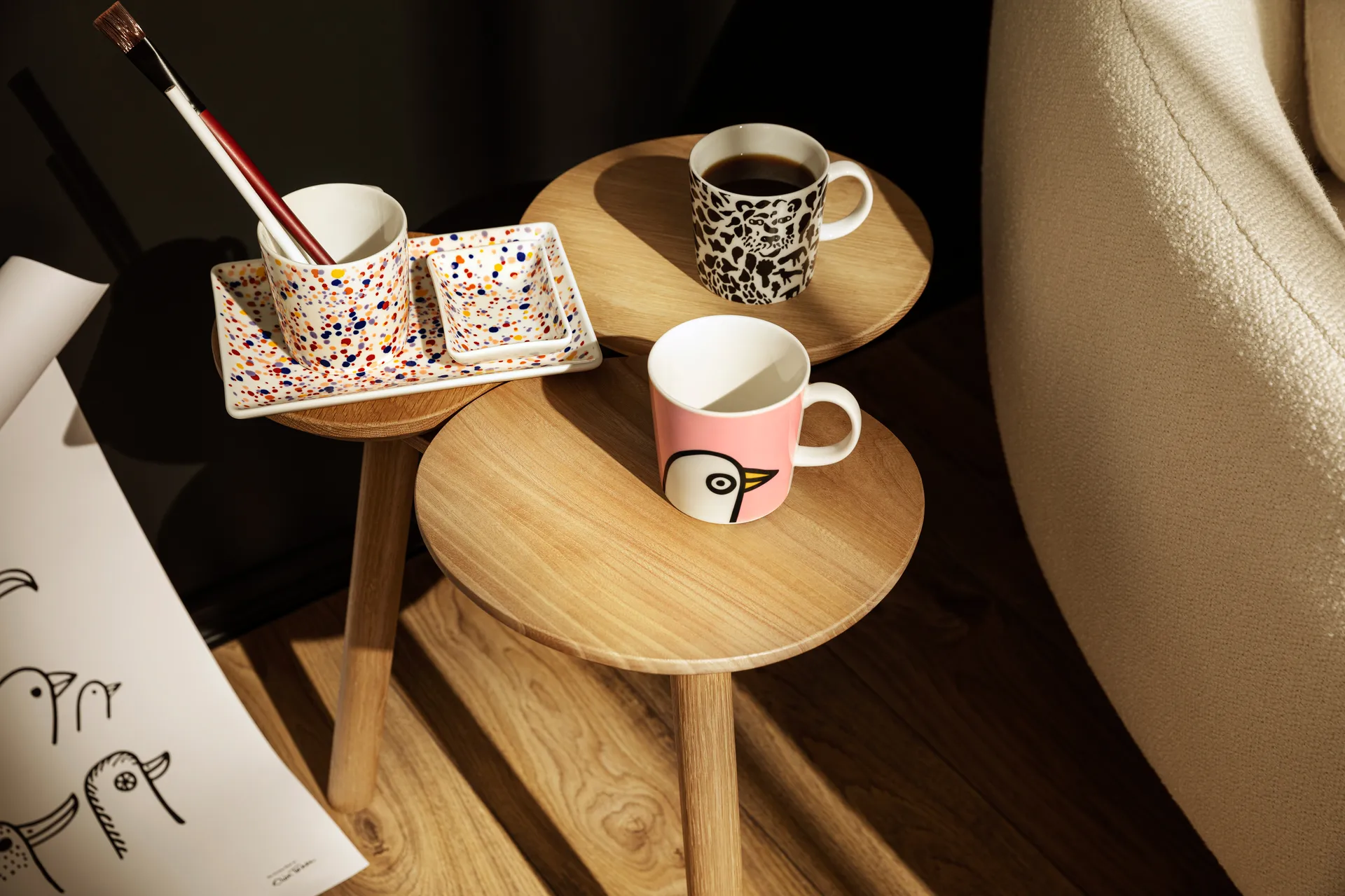 Oiva Toikka Birdie muki 30 cl, Rosa Iittala