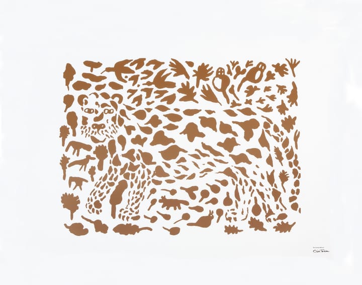 Oiva Toikka Cheetah juliste ruskea - 50x70 cm - Iittala