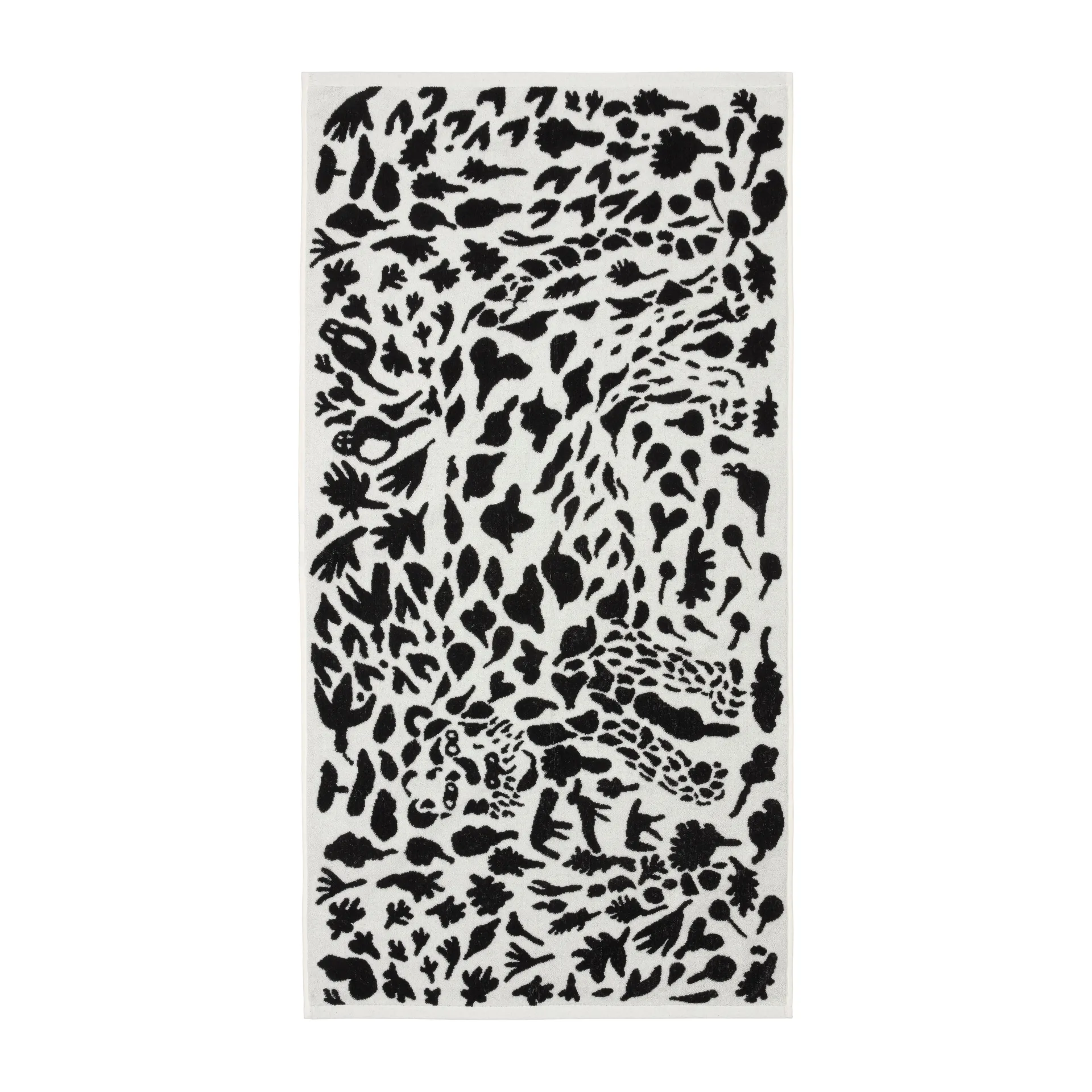 Oiva Toikka Cheetah kylpypyyhe 70x140 cm, Musta-valkoinen Iittala