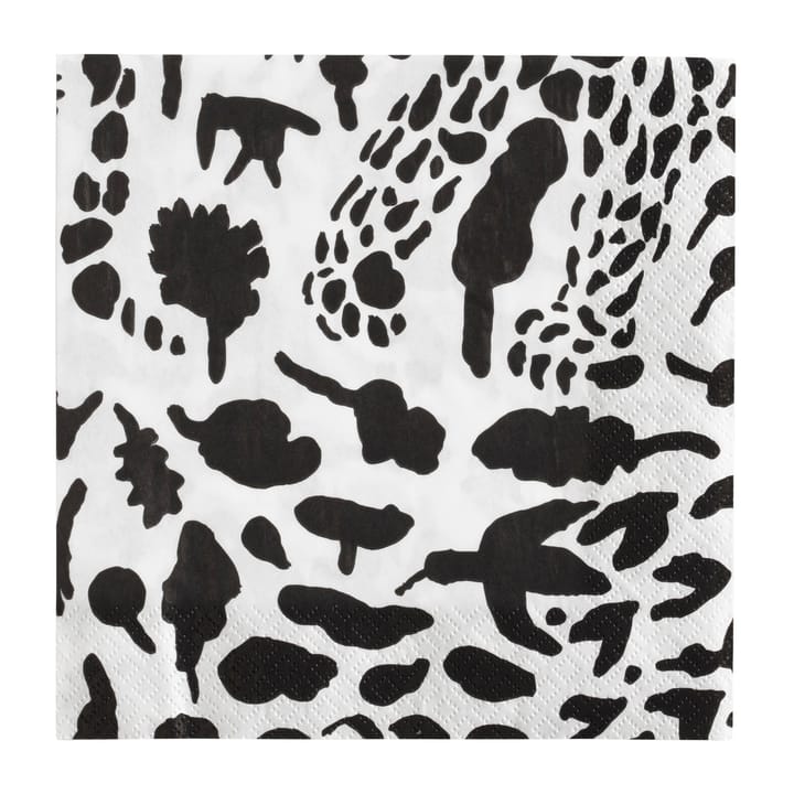 Oiva Toikka Cheetah lautasliina 20-pack - Musta-valkoinen - Iittala