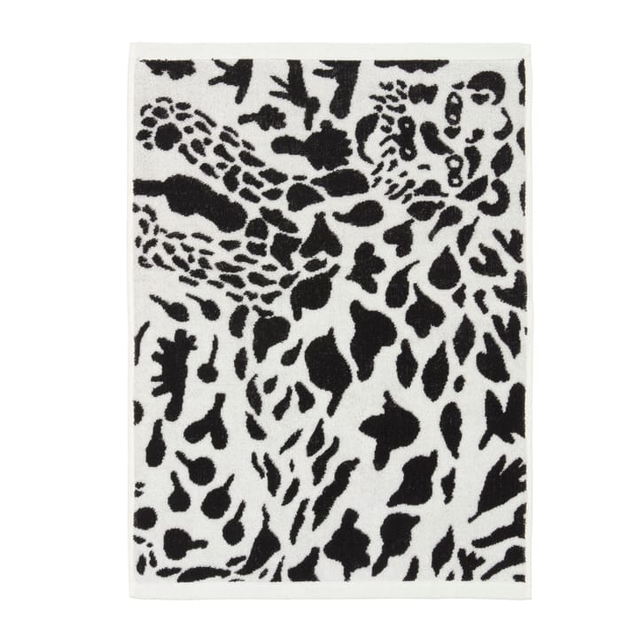 Oiva Toikka Cheetah pyyhe 50x70 cm - Musta-valkoinen - Iittala