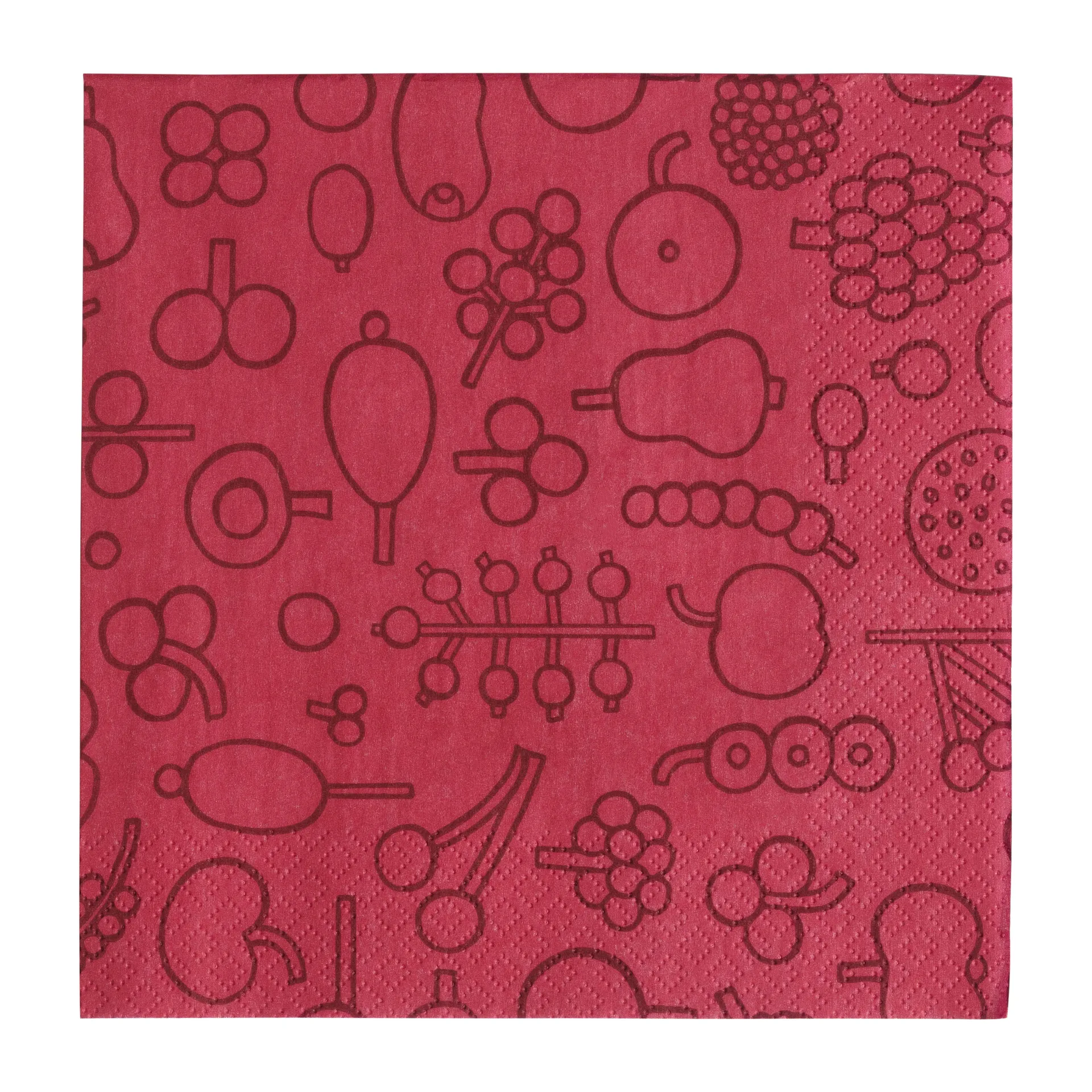 Oiva Toikka Frutta lautasliina 20-pack, Punainen Iittala