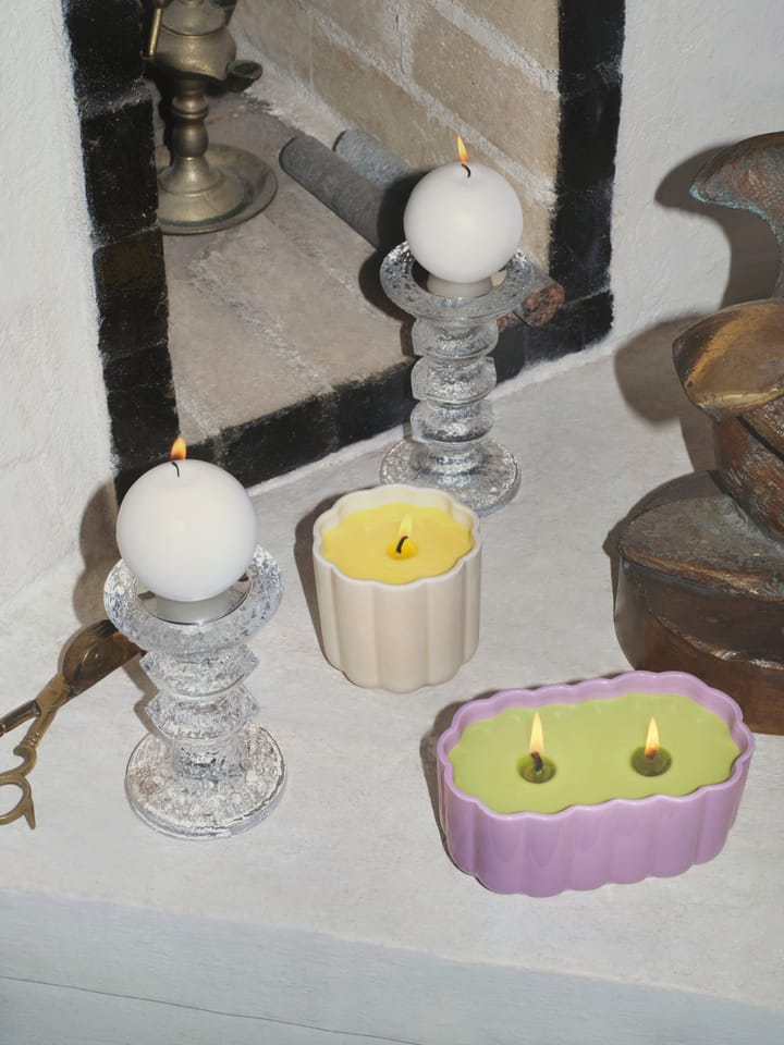 Play kynttilä keramiikkamuotissa soikea, Lila-oliivi Iittala