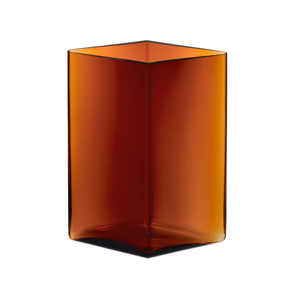 Iittala Ruutu maljakko 20,5 x 27 cm kupari | Skandinaavinen Sisustus | Maljakot | Kullanvärinen