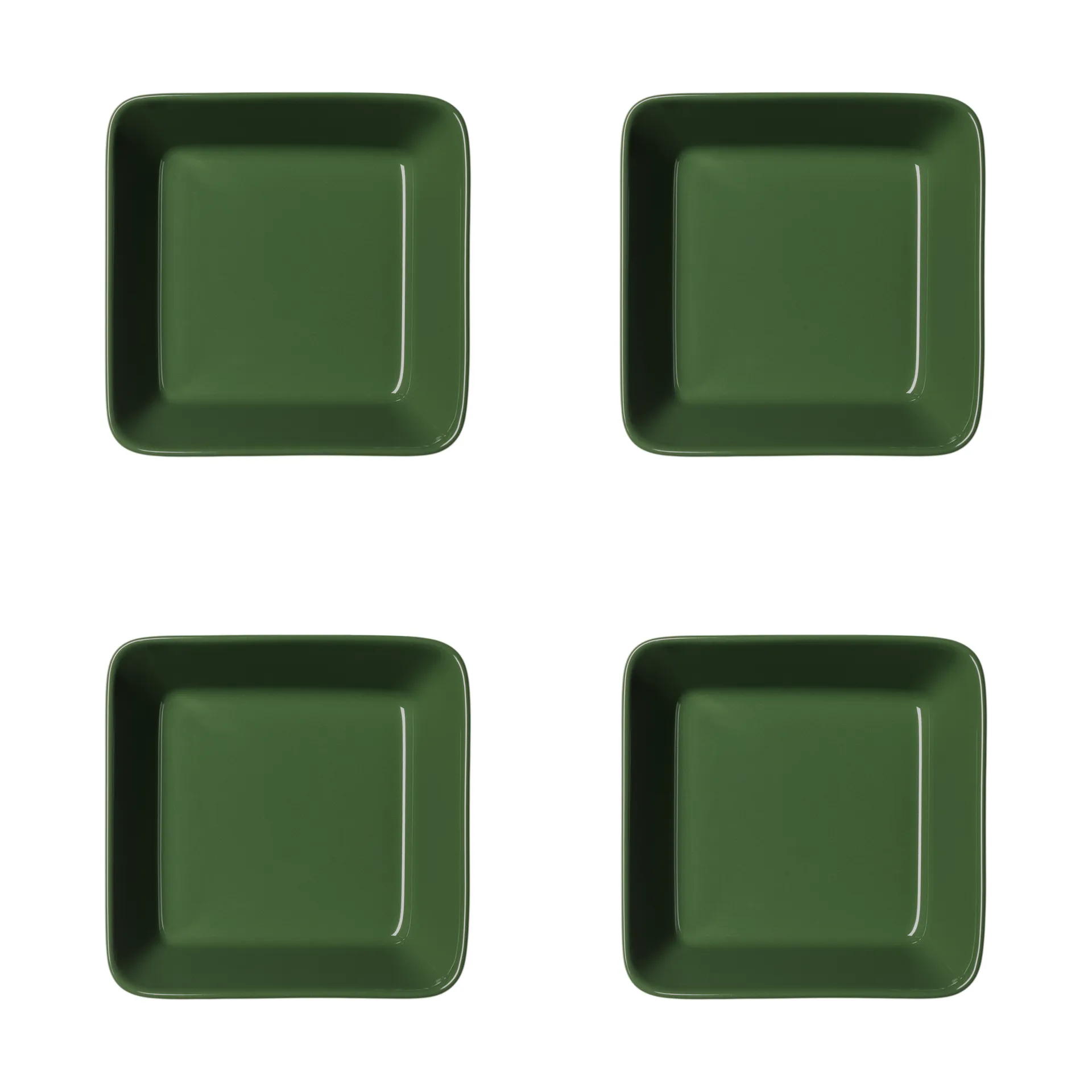 Teema neliskulmainen lautanen, Metsänvihreä, 12x12 cm 4-pack Iittala