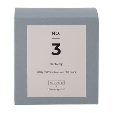 NO. 3 Santal Fig -tuoksukynttilä - 390 g + Lahjarasia - Illume x Bloomingville