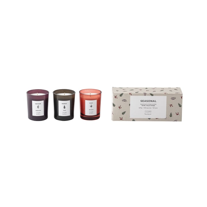 SEASONAL tuoksukynttilä 3-pakkaus - 75 g - Illume x Bloomingville