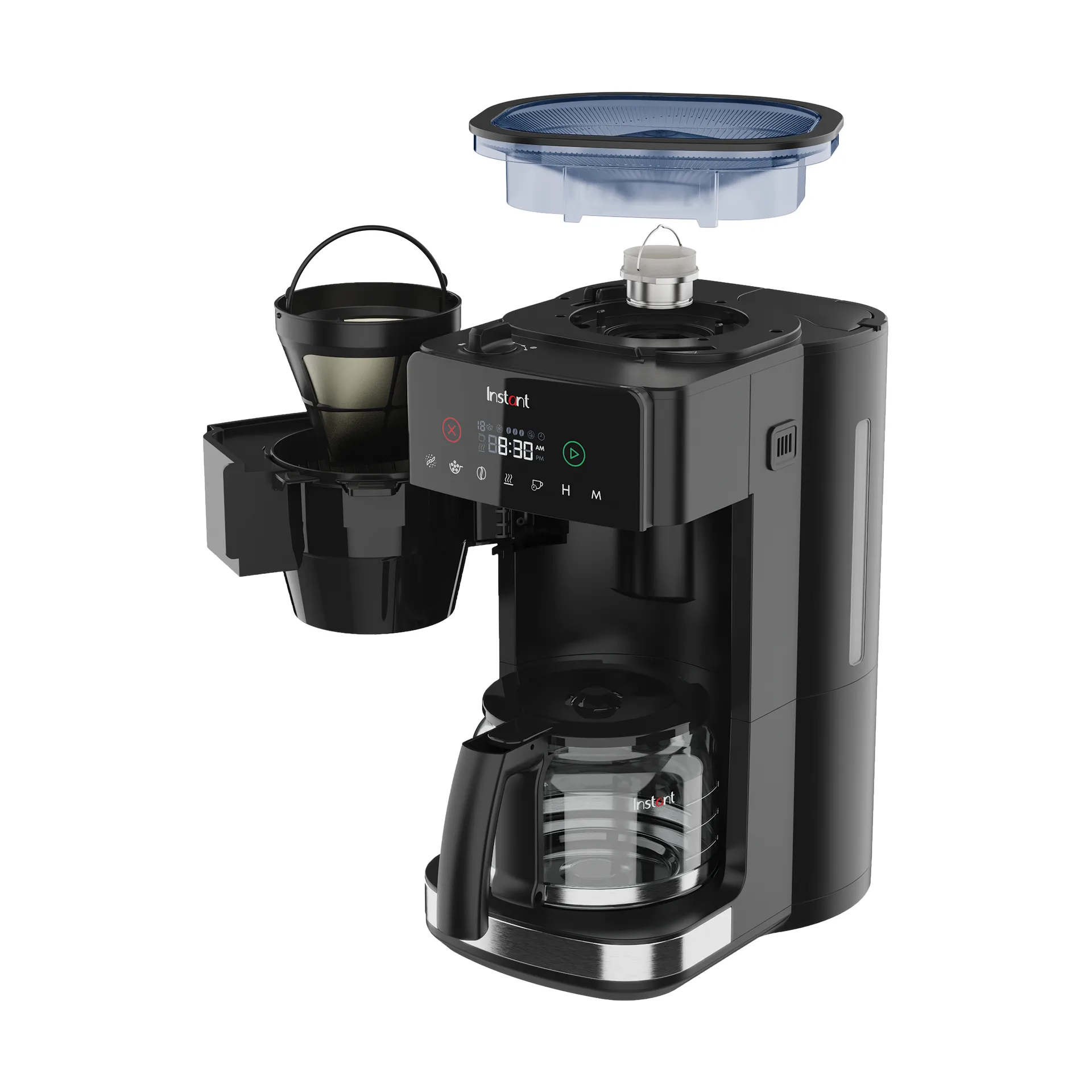 Instant Pot Bean to Cup kahvinkeitin, Musta Instant Pot