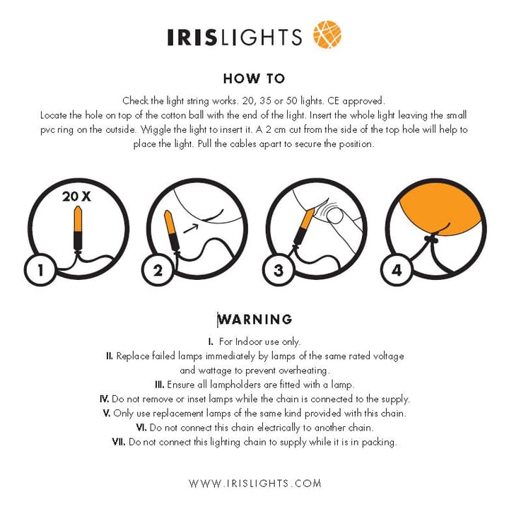 Irislights Birdie - 20 palloa - Irislights