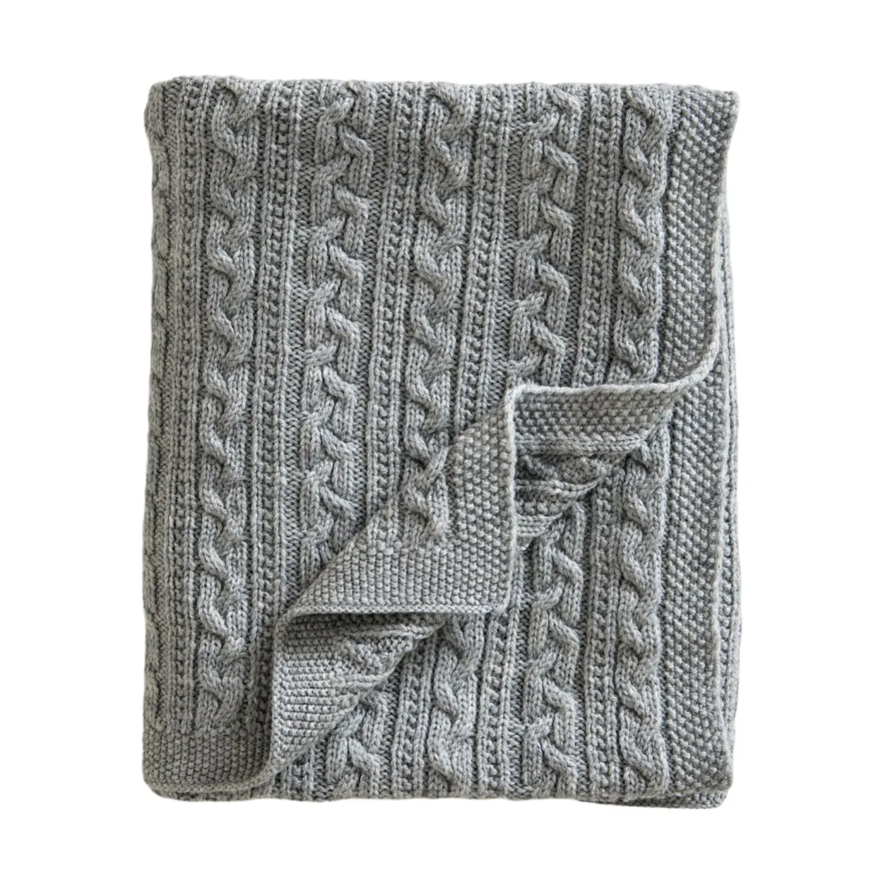 Jack o Juno Baby peitto neulottu merinovillasta 80x100 cm Light grey