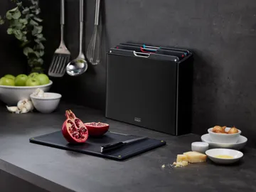 Folio steel leikkuulauta 4 osaa - Musta - Joseph Joseph