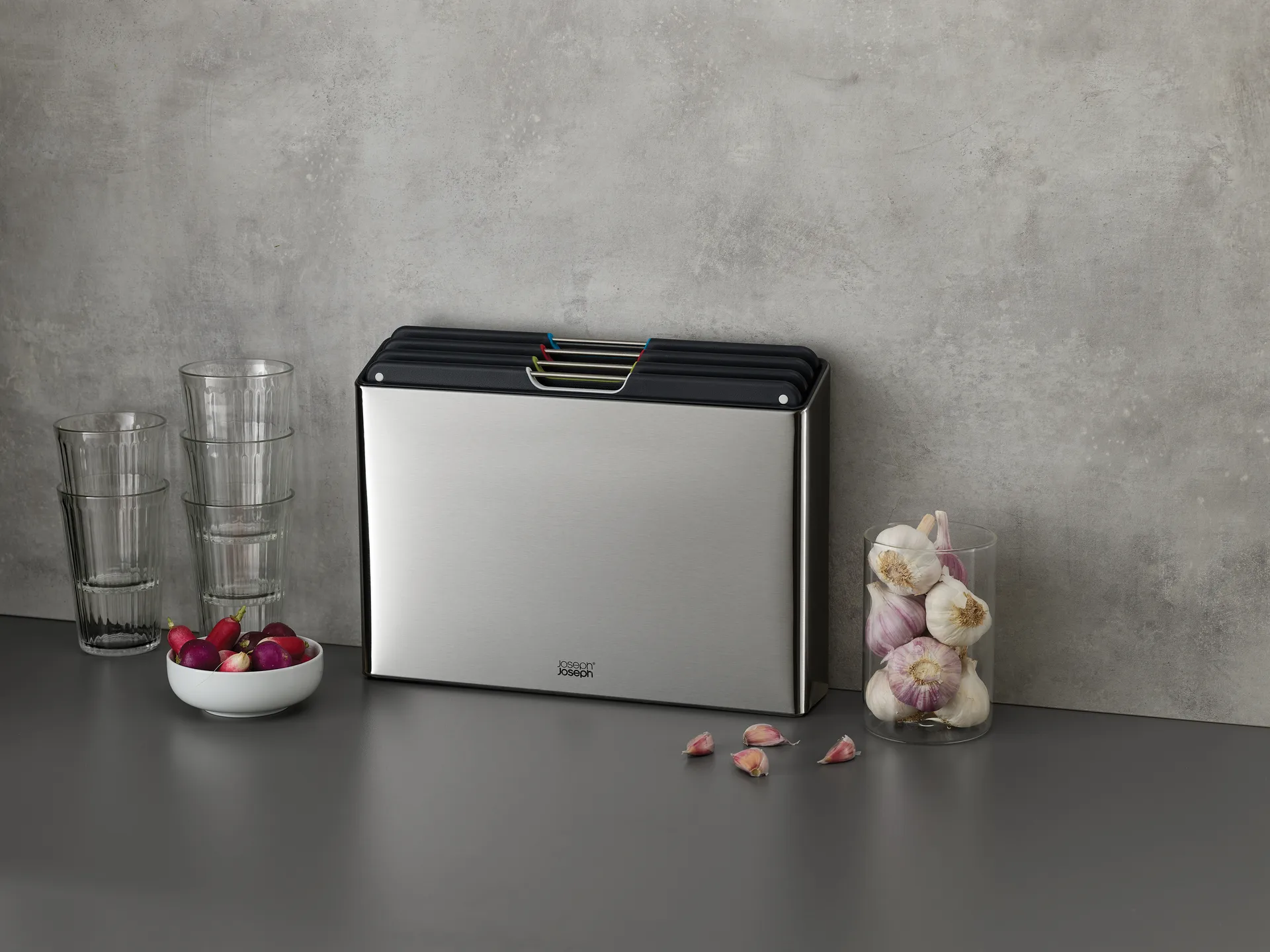 Folio steel leikkuulauta 4 osaa, Teräs Joseph Joseph