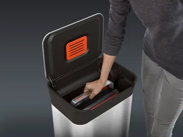 Joseph Joseph Titan jätepuristin poljettava roskis 30 L - Ruostumaton teräs - Joseph Joseph