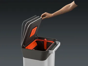 Joseph Joseph Titan jätepuristin poljettava roskis 30 L - Ruostumaton teräs - Joseph Joseph