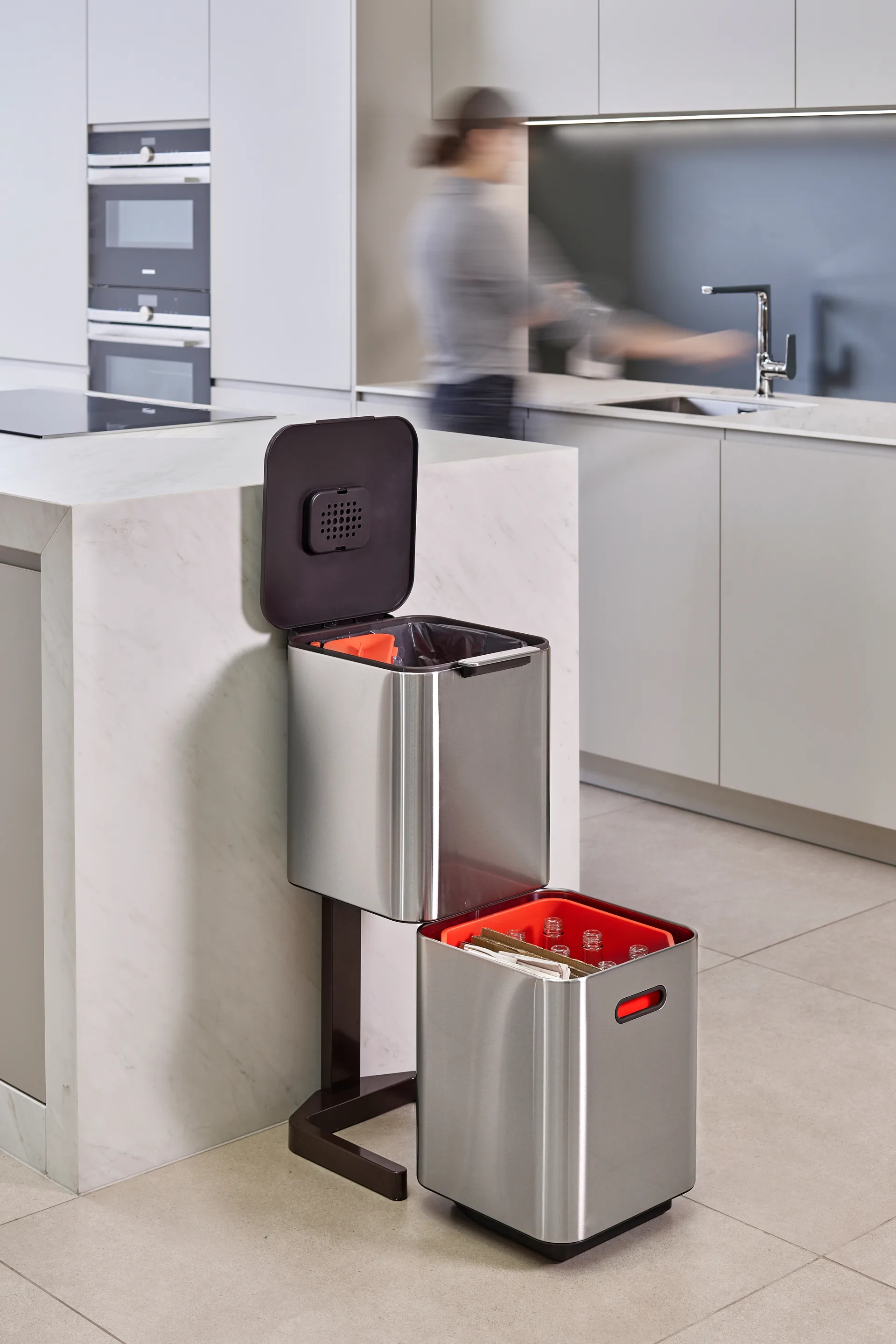 Joseph Joseph Totem Compact roskis 40 L, Ruostumaton teräs Joseph Joseph