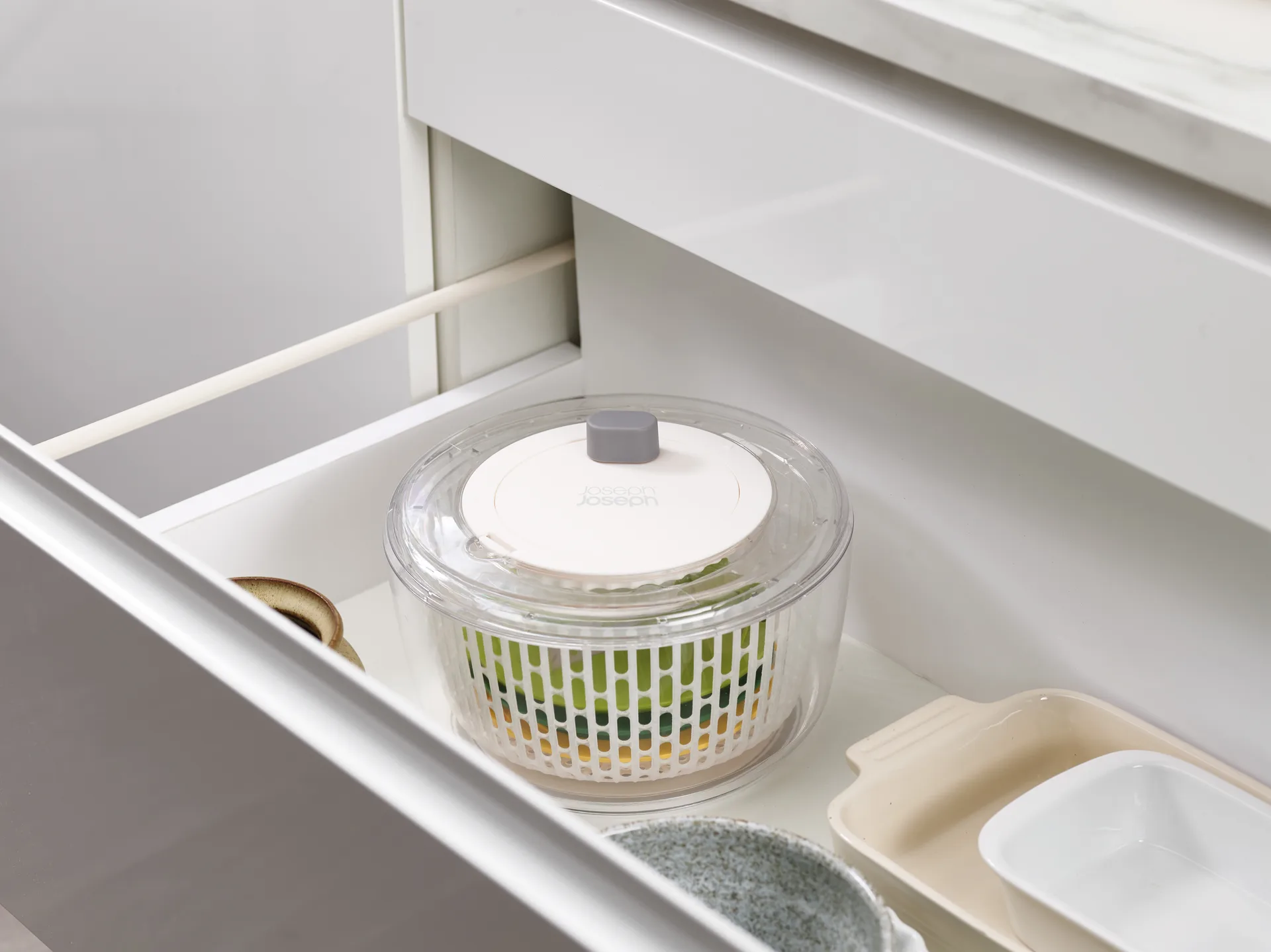 Monikäyttöinen salaattityökalu 4 osaa, Läpinäkyvä Joseph Joseph