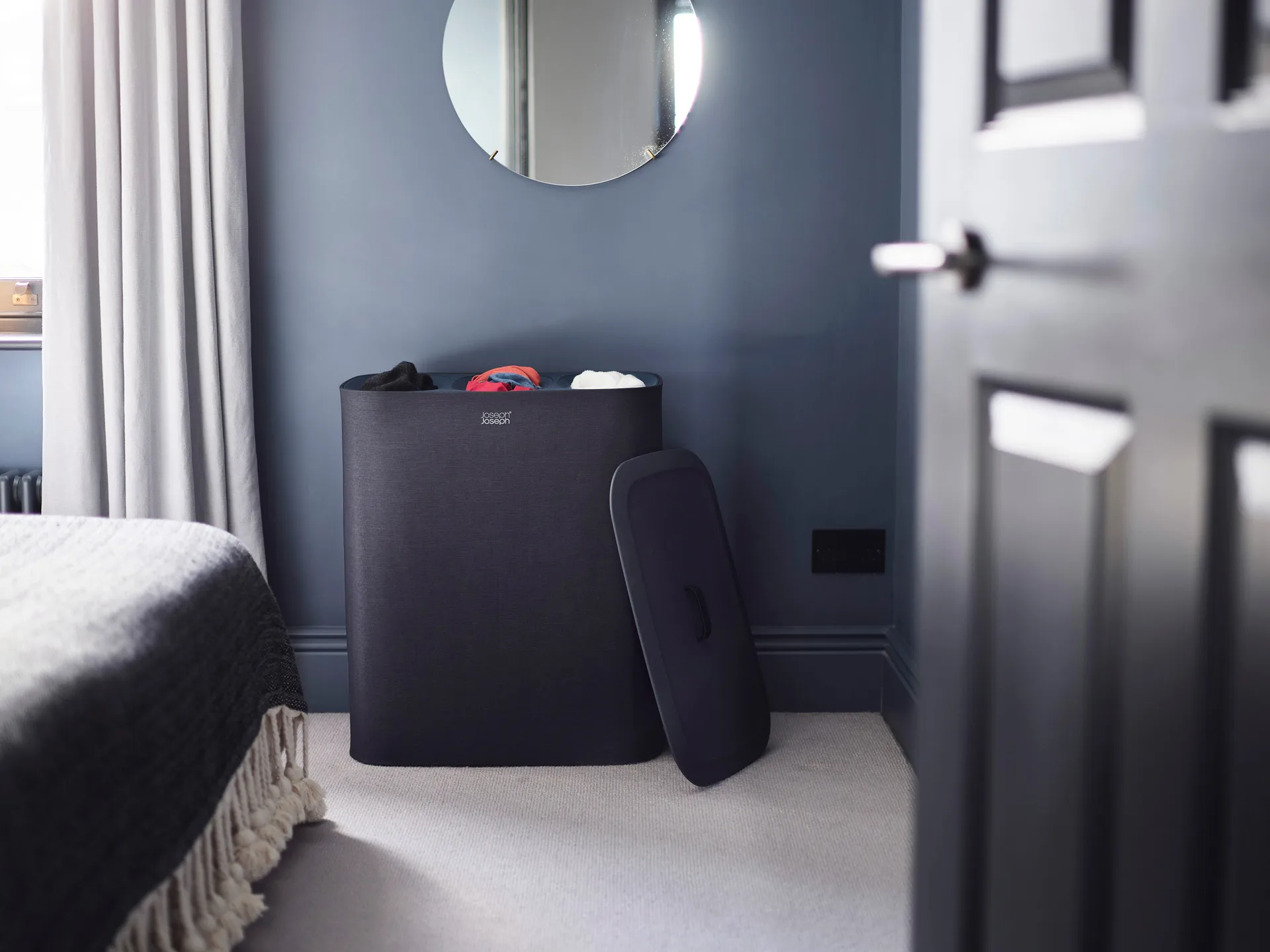 Tota Trio pyykkikori 90 L, Musta Joseph Joseph