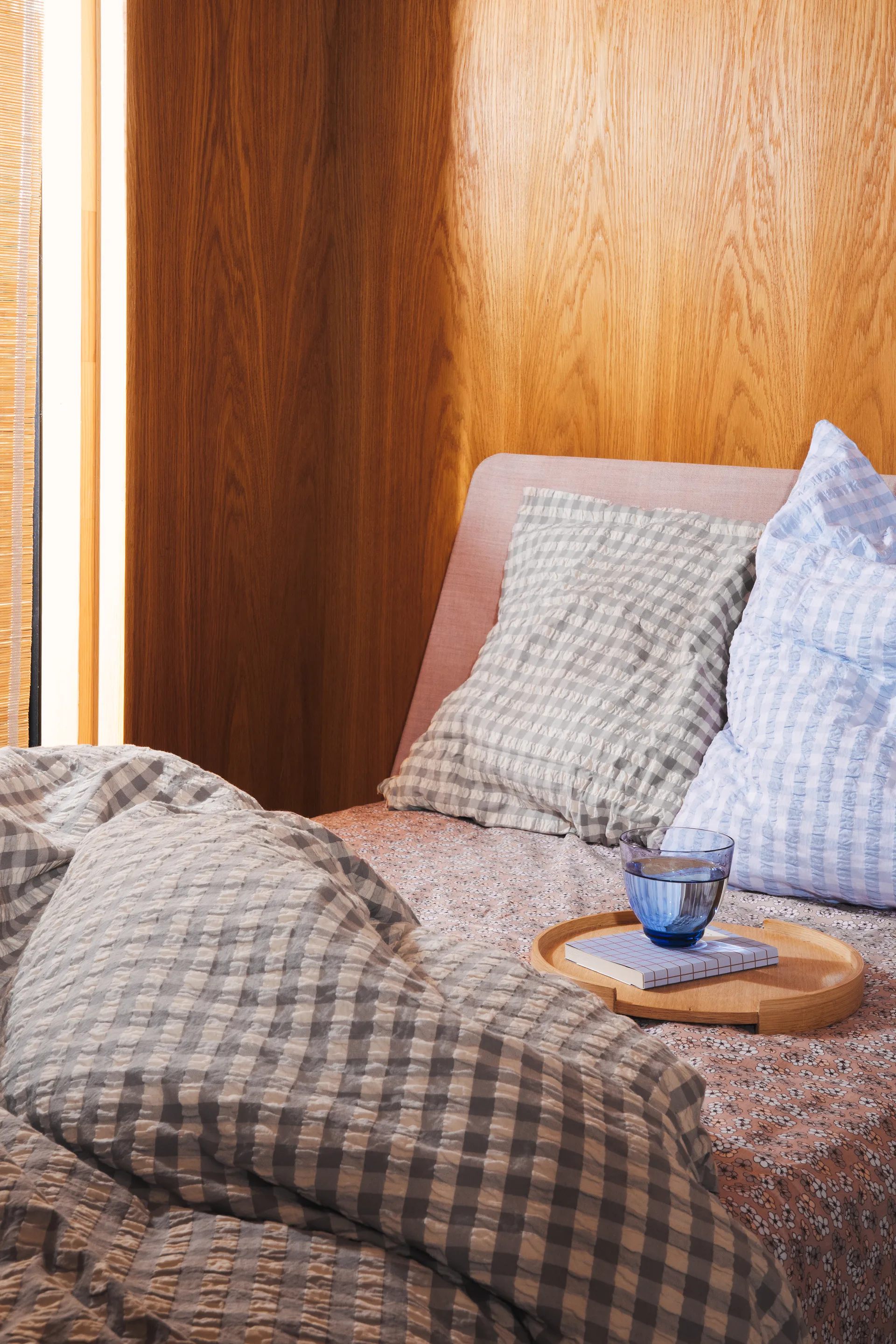 Bæk&Bølge pussilakanasetti 150x210 cm, Harmaa-Koivu Juna