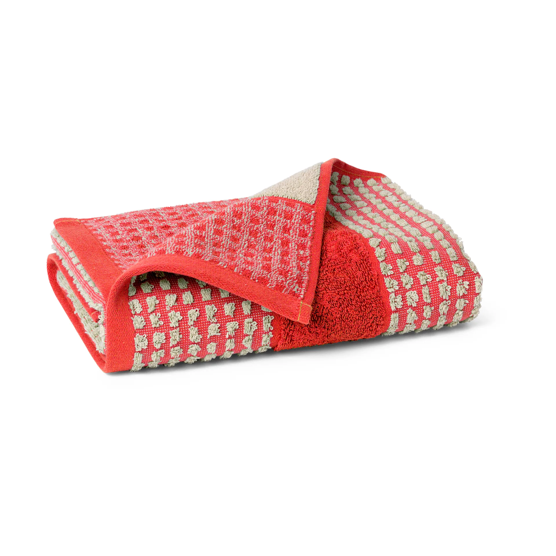 Check pyyhe 50x100 cm, Punainen-hiekka Juna