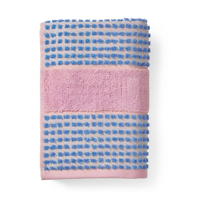 Check pyyhe 50x100 cm - Soft pink-sininen - Juna