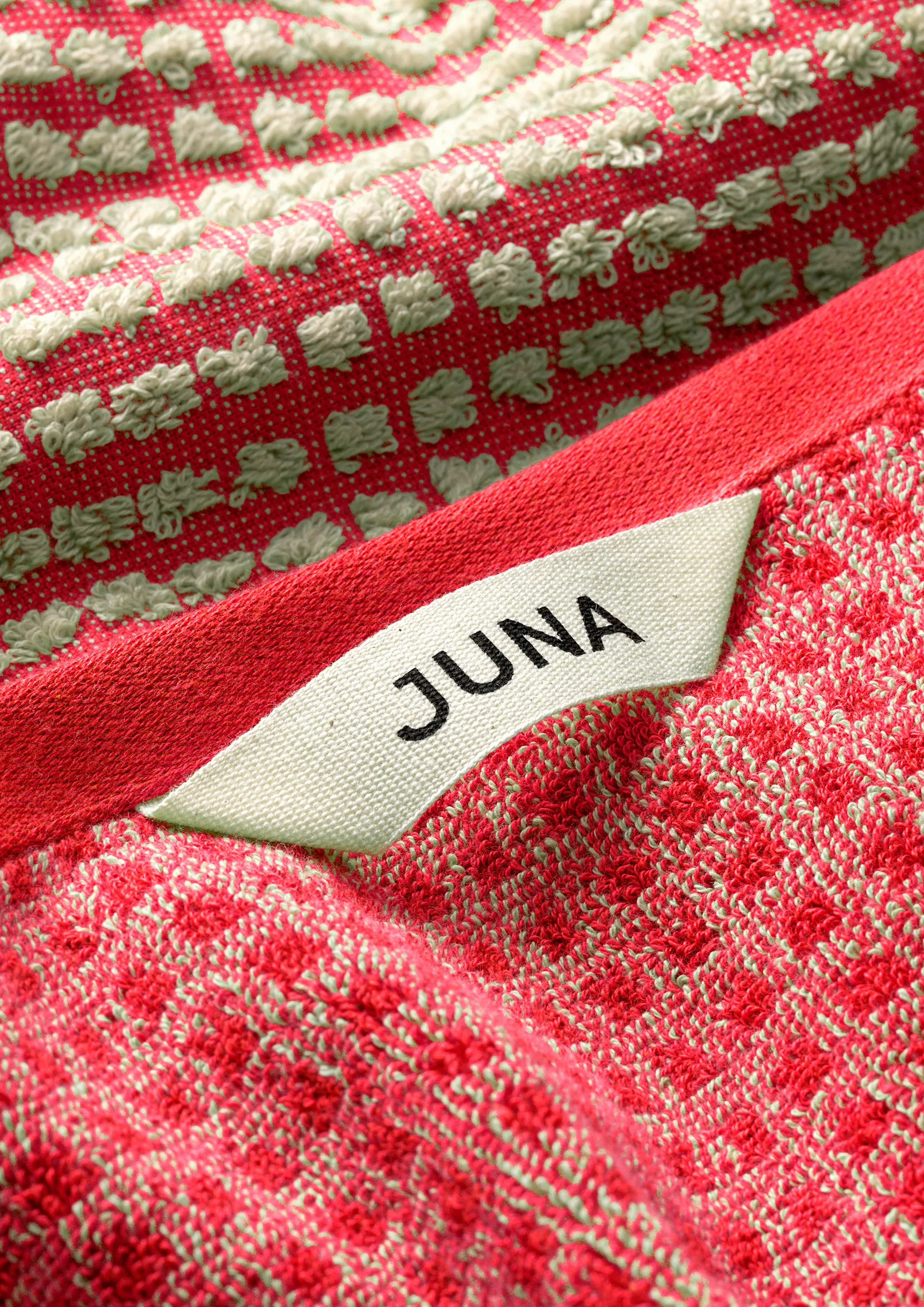 Check pyyhe 70x140 cm, Punainen-hiekka Juna