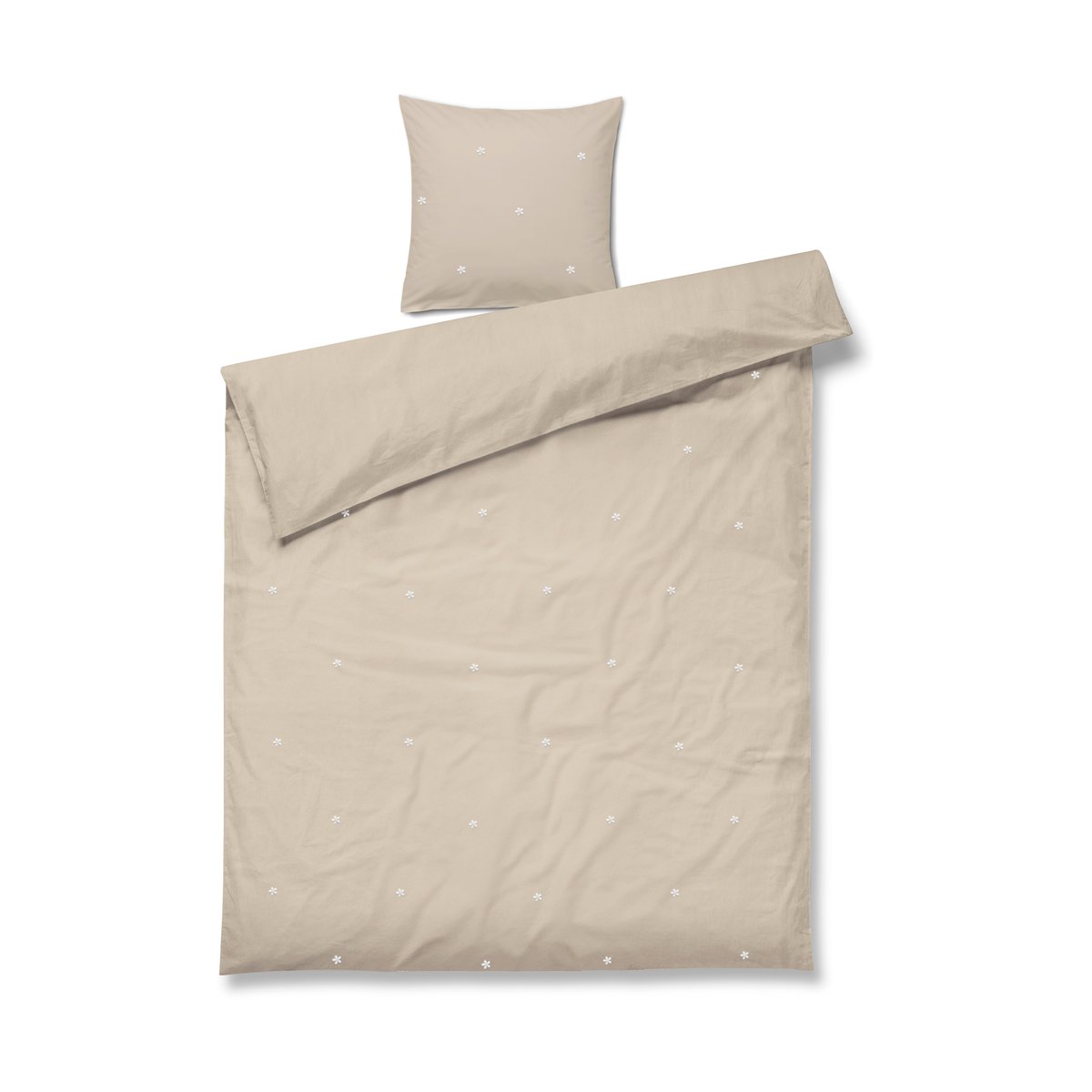 Juna Daisy vuodesetti 150x210 cm. Hiekka-valkoinen | Skandinaavinen Sisustus | Vuodevaatesetit | Beige