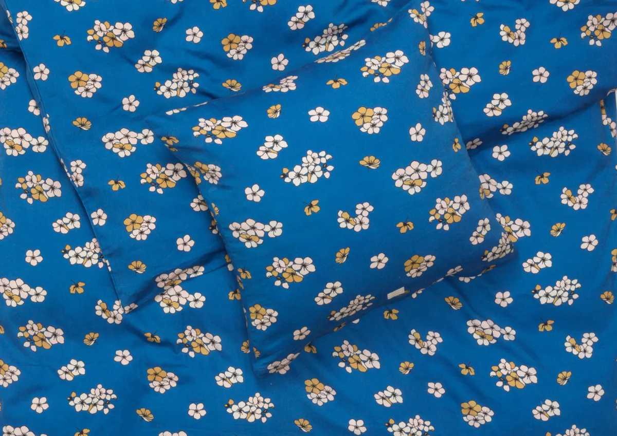 Grand Pleasantly vuodevaatesetti 220x220 cm, Sininen Juna