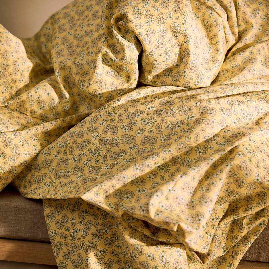 Pleasantly vuodevaatesetti 150x210 cm, Keltainen Juna