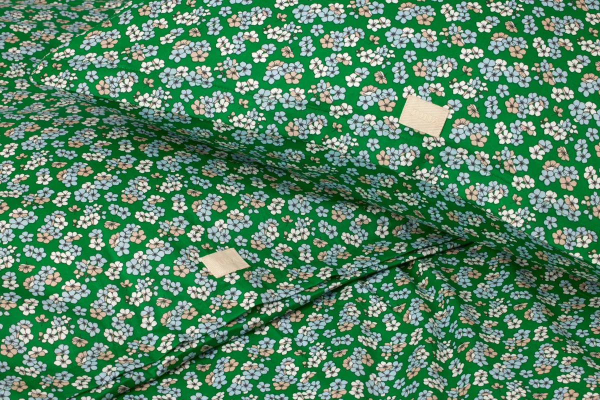 Pleasantly vuodevaatesetti 150x210 cm, Vihreä Juna