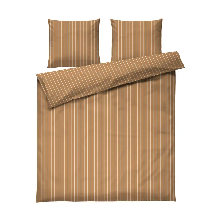 Soft pussilakanasetti, 220x220/2x50x60 cm - Karamelli-offwhite - Juna