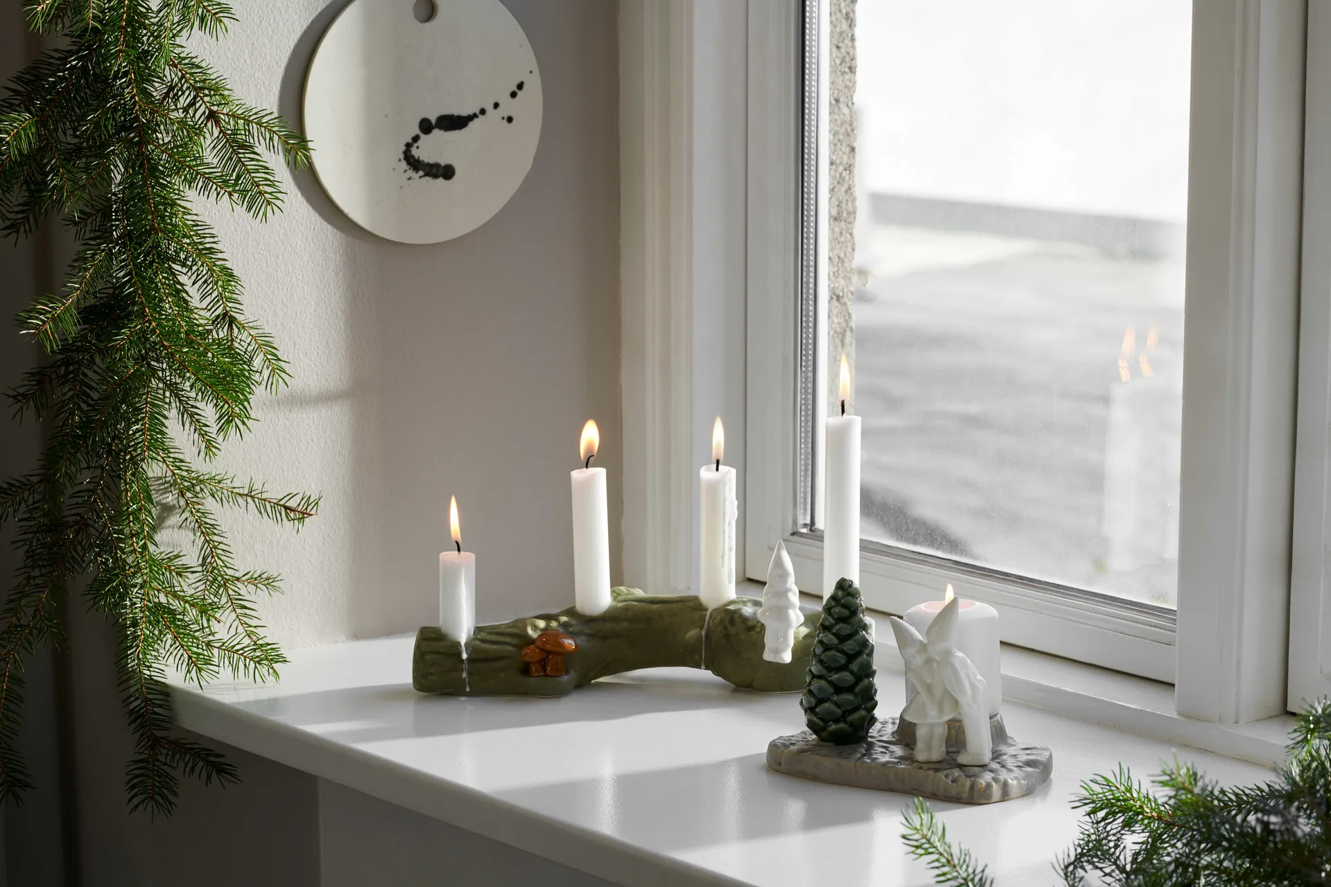 Christmas Tales adventtikynttilänjalka sieni, Vihreä Kähler