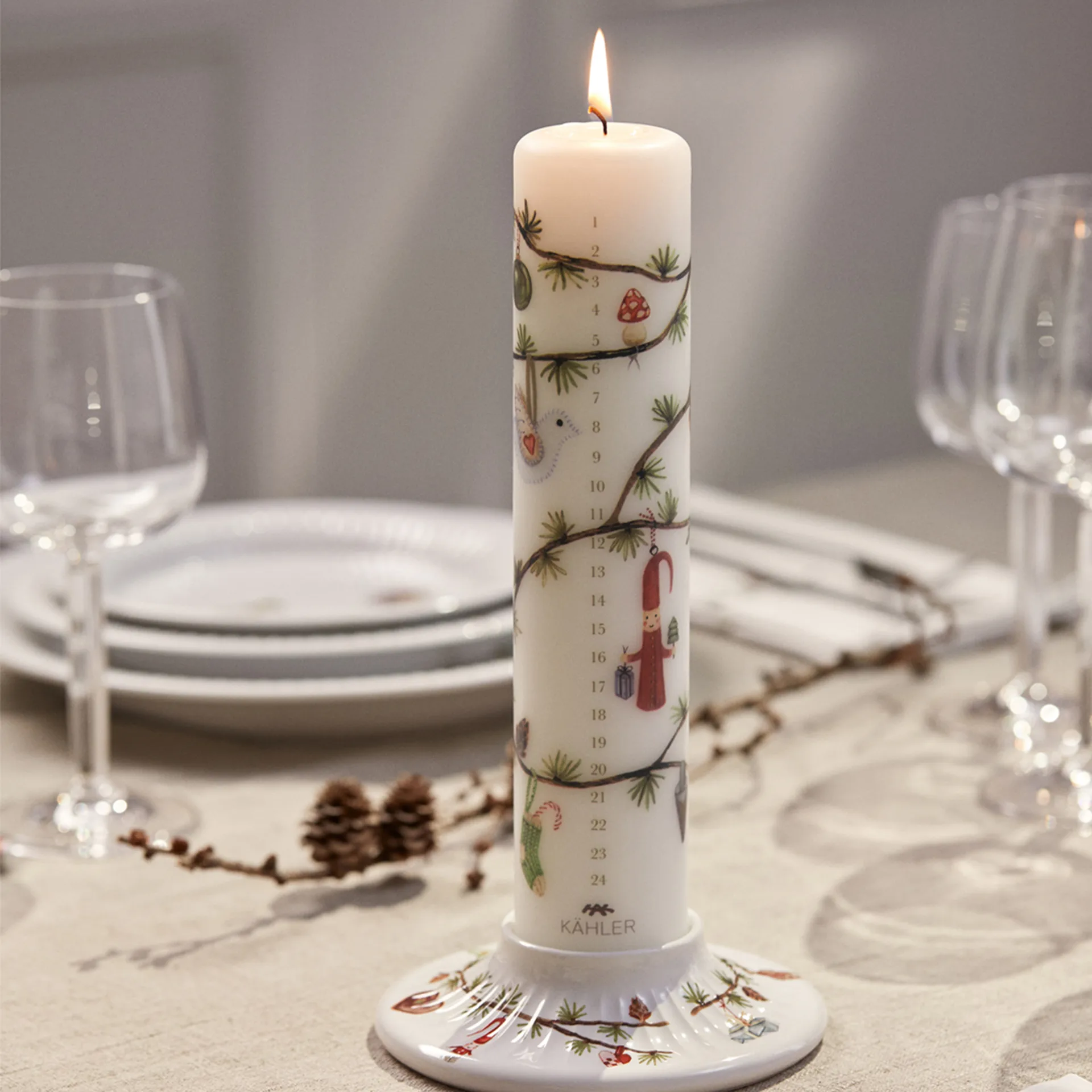 Hammershøi Christmas adventtikynttilä Ø 5 cm, 2023 Kähler