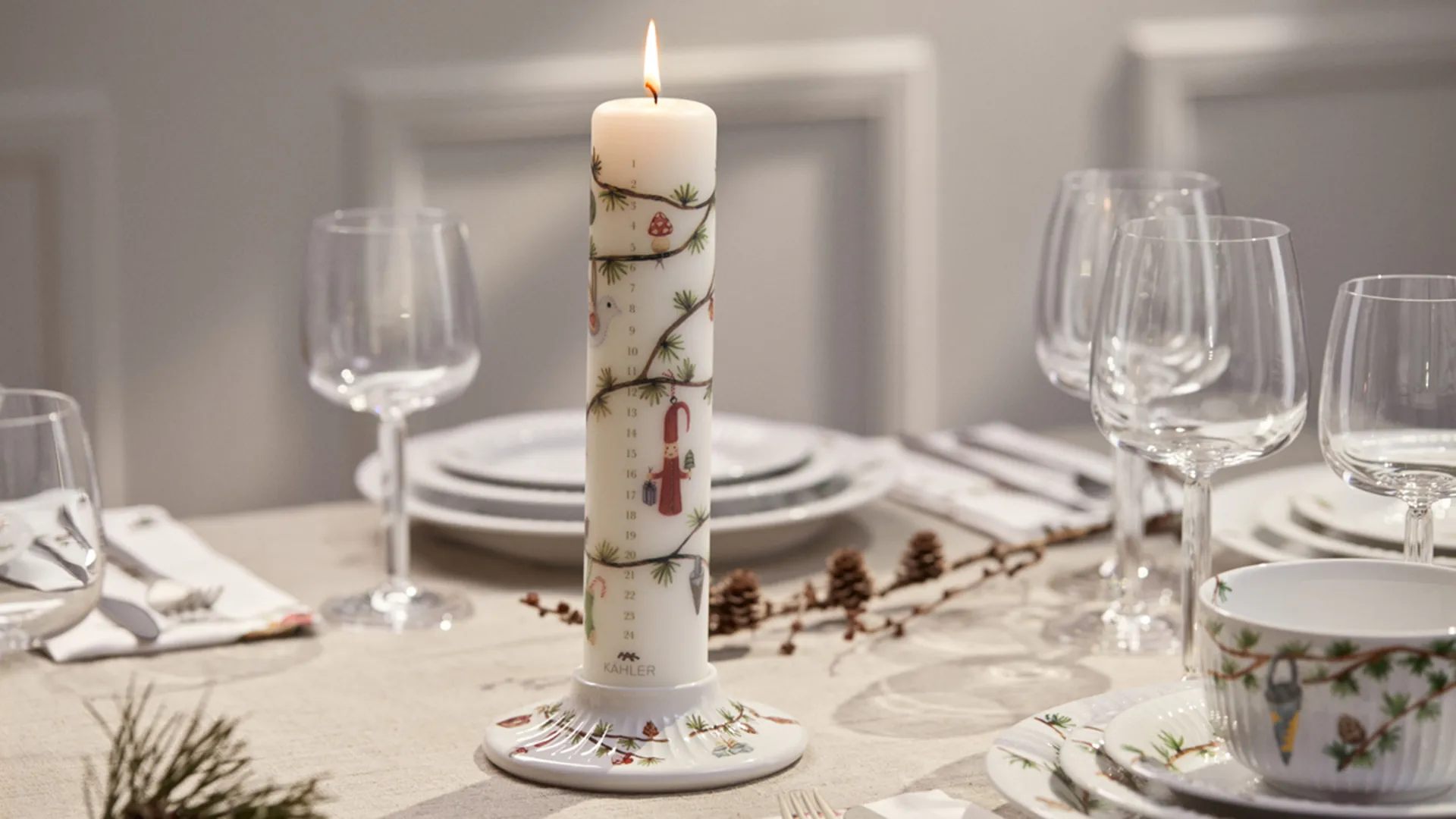 Hammershøi Christmas adventtikynttilä Ø 5 cm, 2023 Kähler