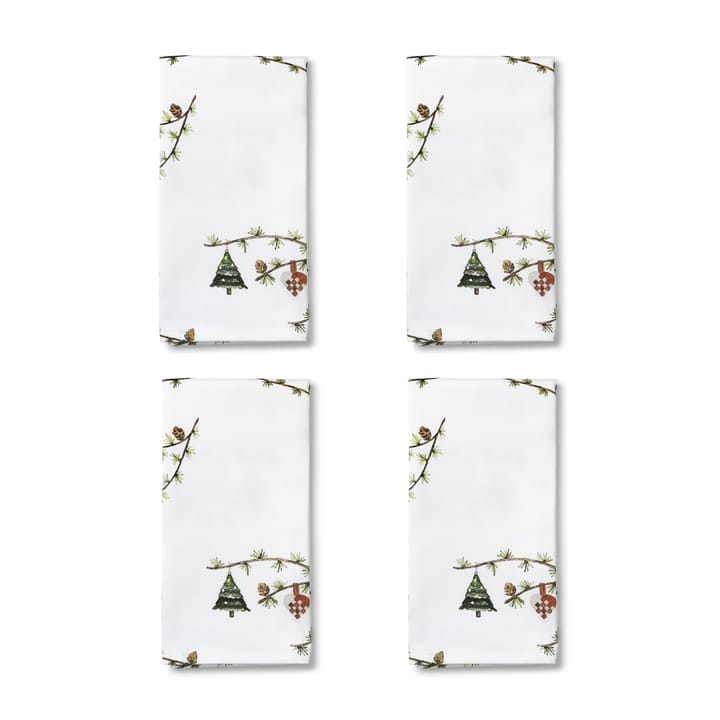 Hammershøi Christmas kangaslautasliina 45x45 cm 4-pack - Valkoinen - Kähler