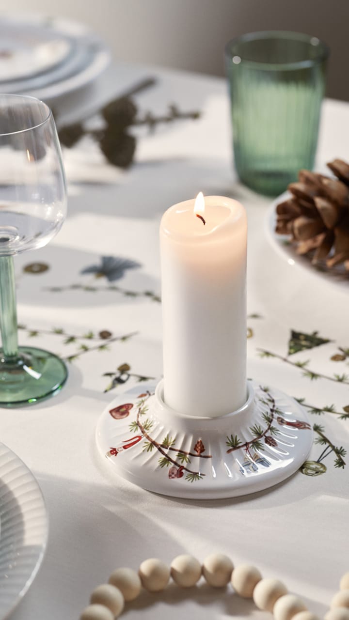 Hammershøi Christmas -pöytäkynttilänjalka Ø 13 cm, Valkoinen Kähler