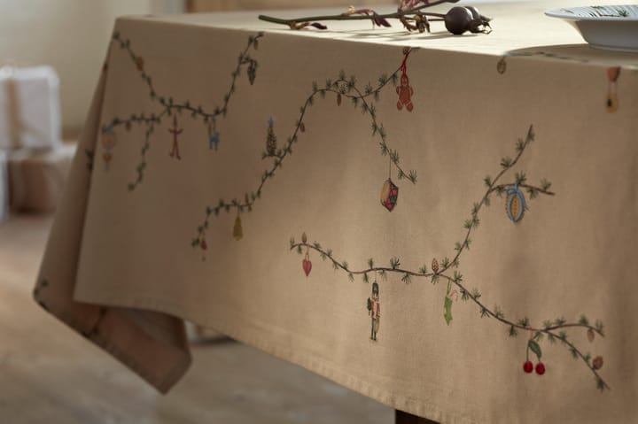 Hammershøi Christmas pöytäliina beige., 150x220 cm Kähler
