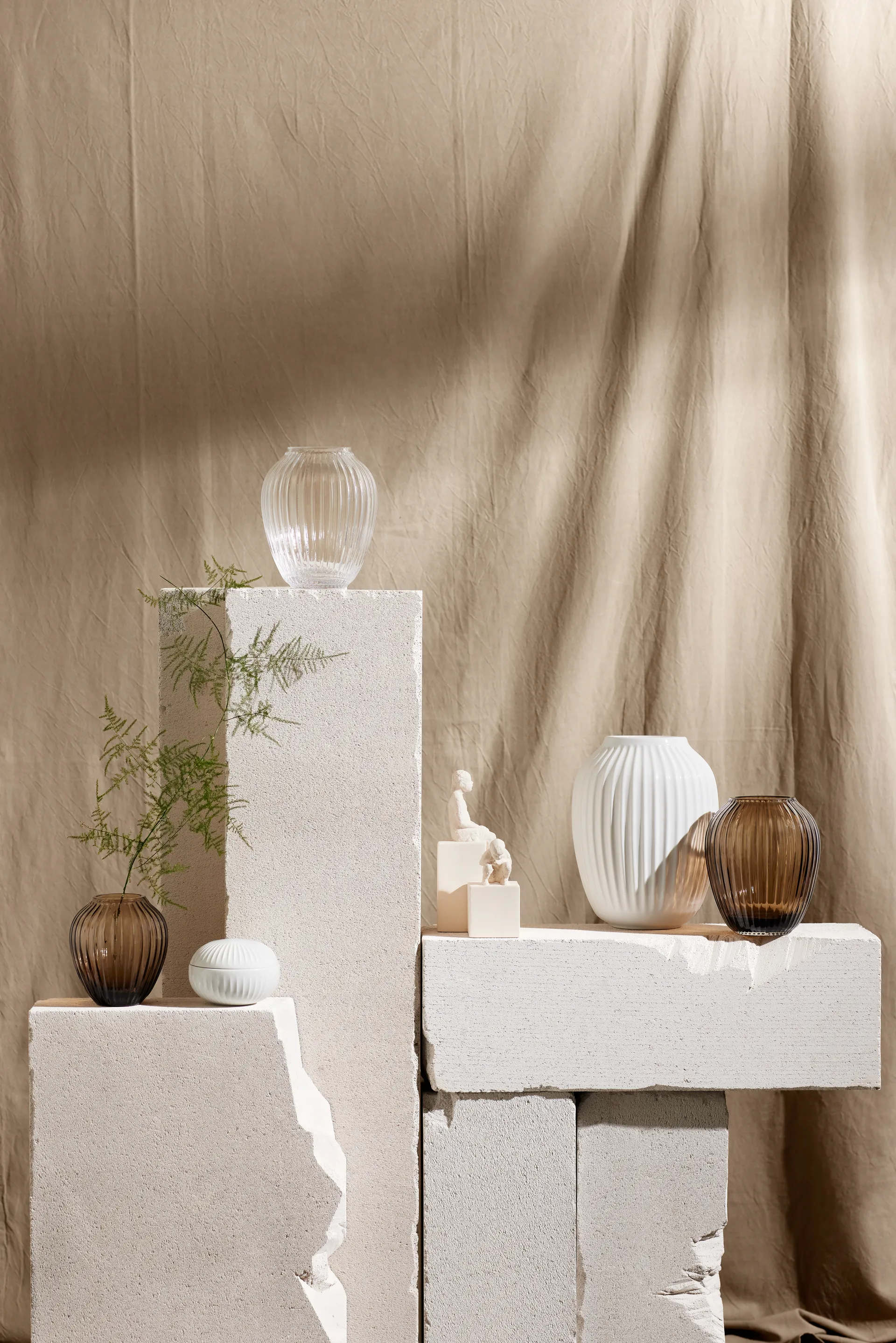 Hammershøi lasimaljakko 18,5 cm, Saksanpähkinä Kähler