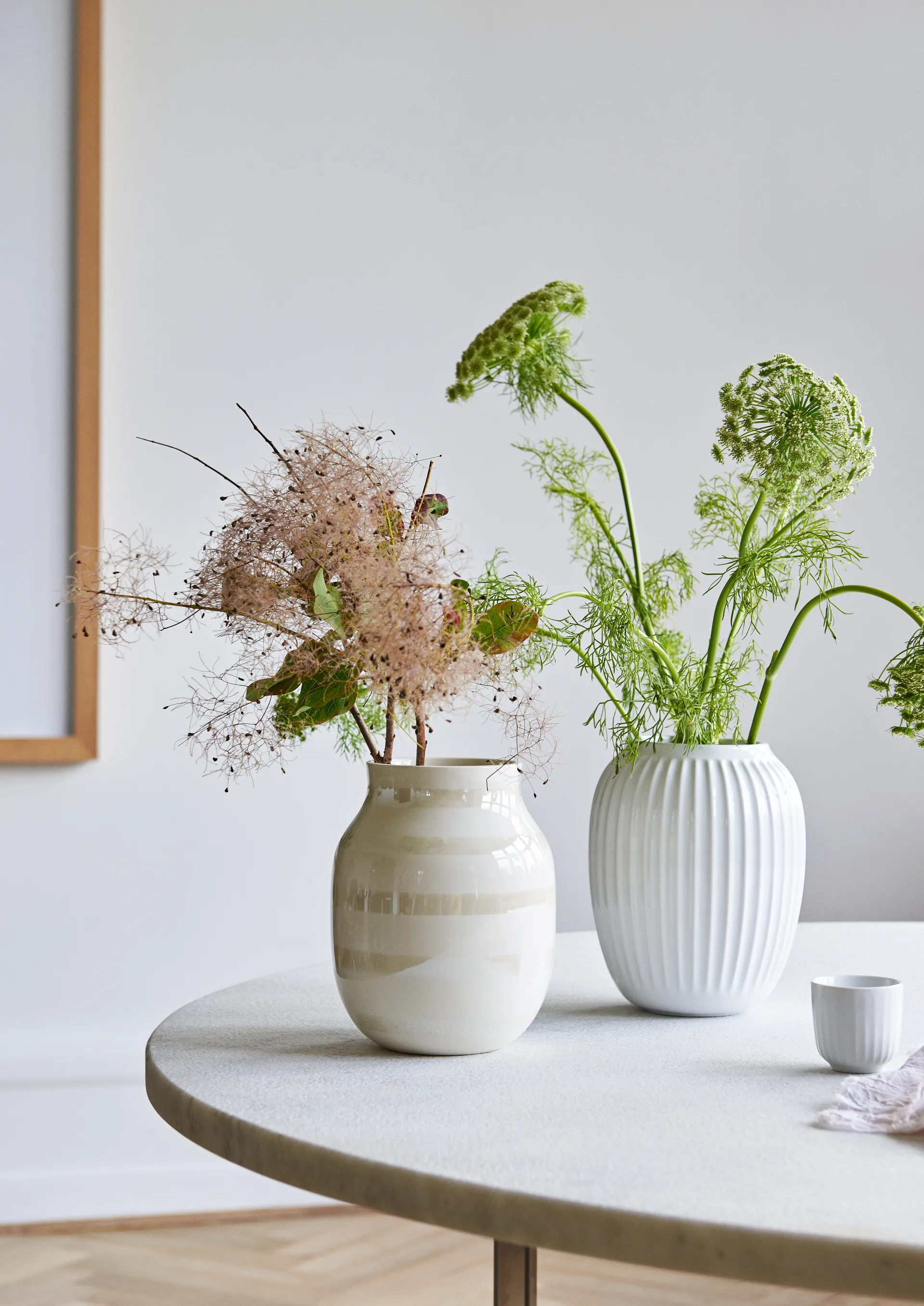 Hammershøi maljakko keskikokoinen, valkoinen Kähler