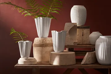 Hammershøi maljakko keskikokoinen - valkoinen - Kähler