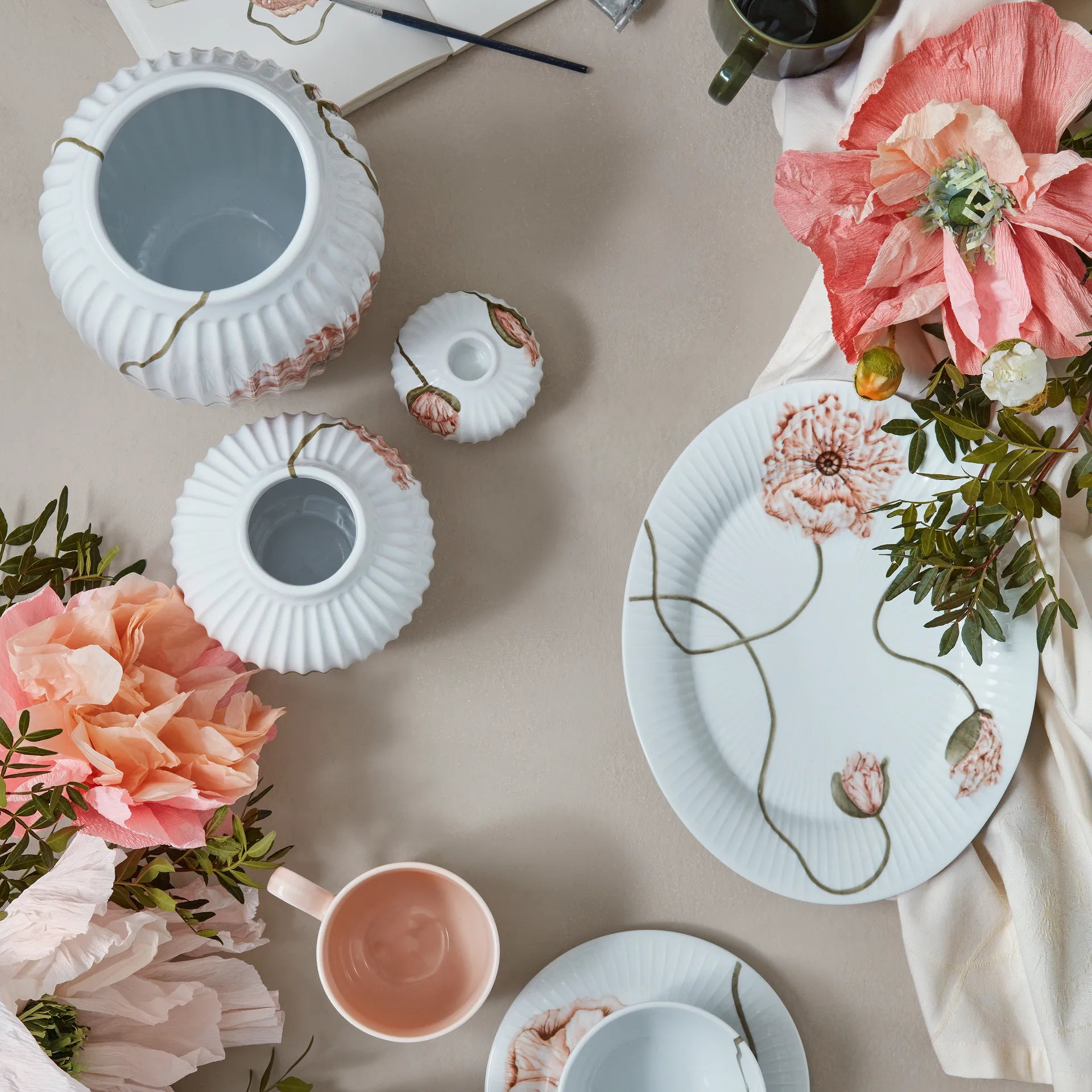 Hammershøi Poppy ovaali vati 22,5 x 28,5 cm, Valkoinen Kähler