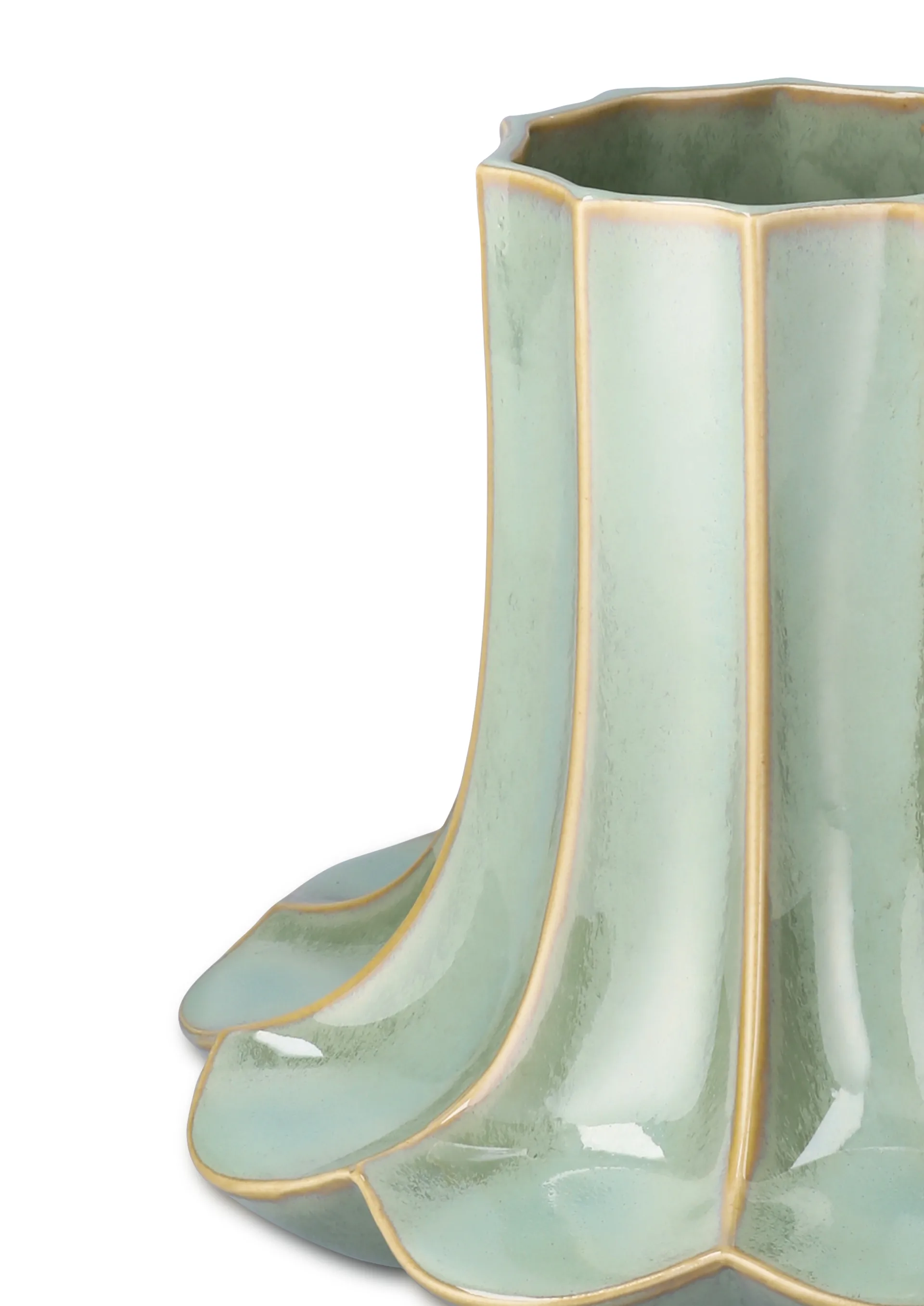 Kanttarelli maljakko, Vihreä, 20,5 cm Kähler