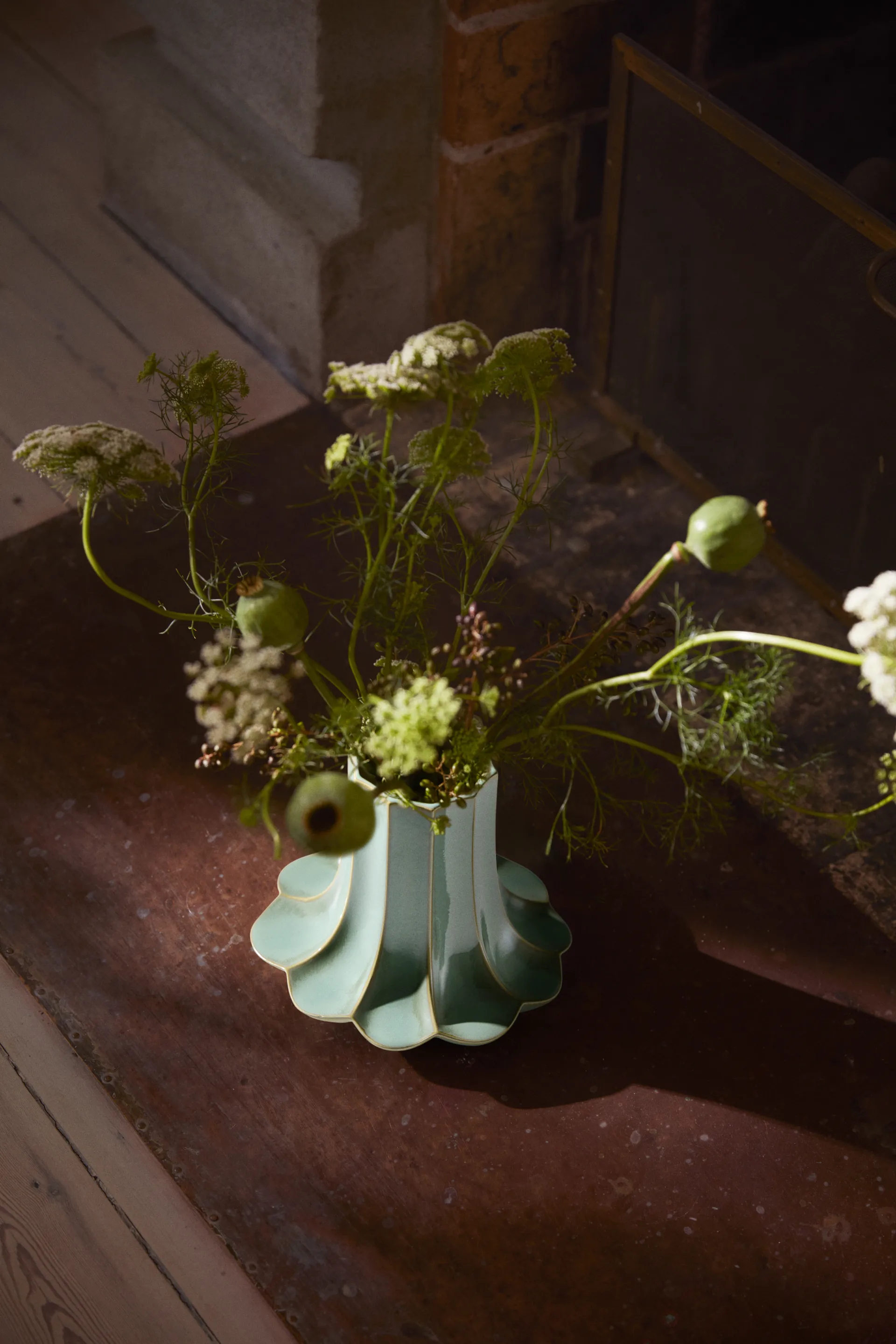 Kanttarelli maljakko, Vihreä, 20,5 cm Kähler