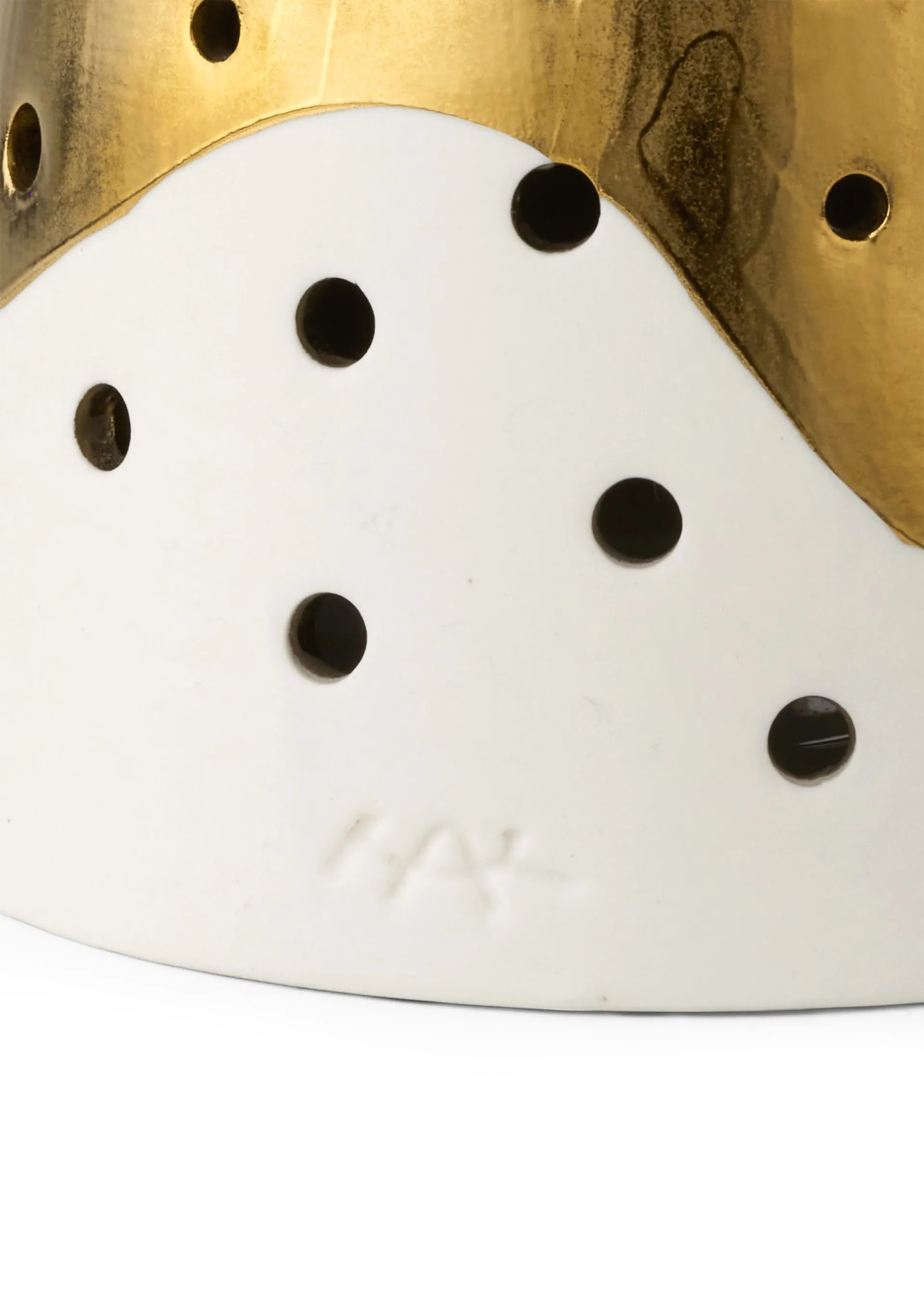 Nobili kynttilänjalka iso, Kulta-valkoinen Kähler